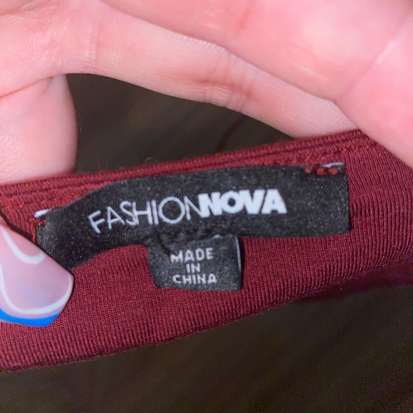 Burgundy Fashion Nova top - Picture 3 of 3
